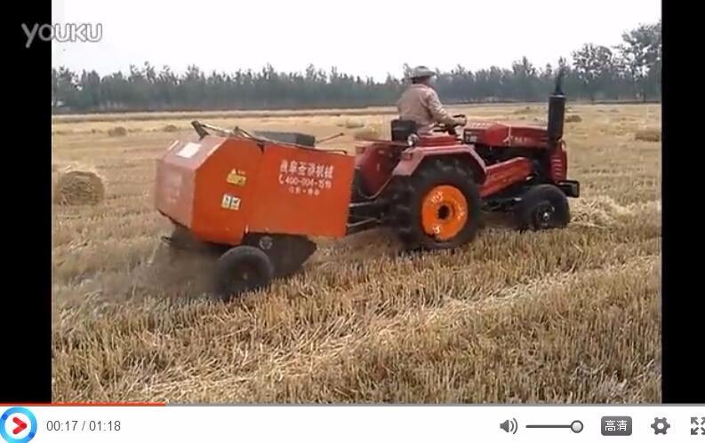 小麥秸稈打捆機(jī)現(xiàn)場(chǎng)打捆展示